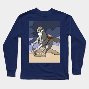 Allegro the Riding Horse Galloping Ahead Long Sleeve T-Shirt